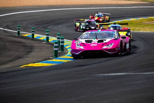 Bilder des Jahres 2024, Sport 06 Juni Sport Themen der Woche KW24 Sport Bilder des Tages 83 MARTIN CÃ lia (ger), GAILLARD Karen (swi), Iron Dames, Lamborghini Huracan GT3 Evo2, GT3, 83, action during the Road to Le Mans 2024, 3rd round of the 2024 Michelin Le Mans Cup, on the Circuit des 24 Heures du Mans, from June 12 to 15, 2024 in Le Mans, France - AUTO - ROAD TO LE MANS 2024 DPPI Panoramic  LeMans24-MW-2024-0328