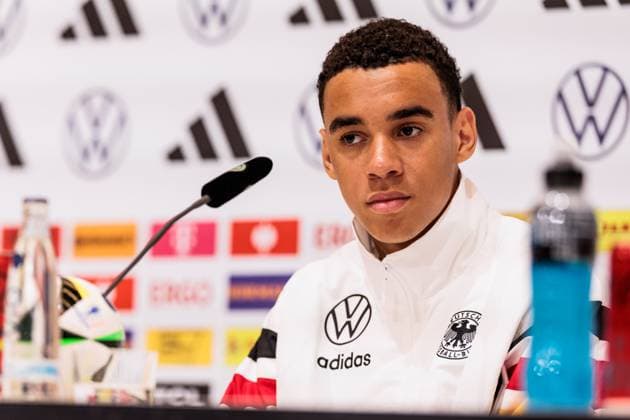 Trainingslager Vorbereitung UEFA EURO 2024 Deutschland; 12.06.2024 Jamal Musiala (Deutschland, 10) Trainingslager Vorbereitung UEFA EURO 2024 Deutschland - Pressekonferenz; HerzoBase, Herzogenaurach am 12.06.2024 Copyright: xBEAUTIFULxSPORTS Wunderlx
