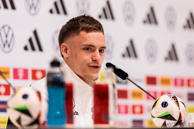 Trainingslager Vorbereitung UEFA EURO 2024 Deutschland; 12.06.2024 Florian Wirtz (Deutschland, 17) Trainingslager Vorbereitung UEFA EURO 2024 Deutschland - Pressekonferenz; HerzoBase, Herzogenaurach am 12.06.2024 Copyright: xBEAUTIFULxSPORTS Wunderlx