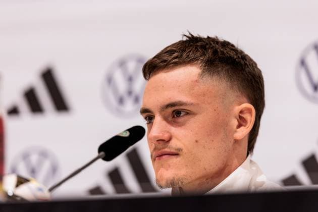 Trainingslager Vorbereitung UEFA EURO 2024 Deutschland; 12.06.2024 Florian Wirtz (Deutschland, 17) Trainingslager Vorbereitung UEFA EURO 2024 Deutschland - Pressekonferenz; HerzoBase, Herzogenaurach am 12.06.2024 Copyright: xBEAUTIFULxSPORTS Wunderlx