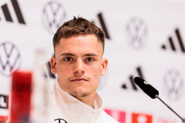 Trainingslager Vorbereitung UEFA EURO 2024 Deutschland; 12.06.2024 Florian Wirtz (Deutschland, 17) Trainingslager Vorbereitung UEFA EURO 2024 Deutschland - Pressekonferenz; HerzoBase, Herzogenaurach am 12.06.2024 Copyright: xBEAUTIFULxSPORTS Wunderlx