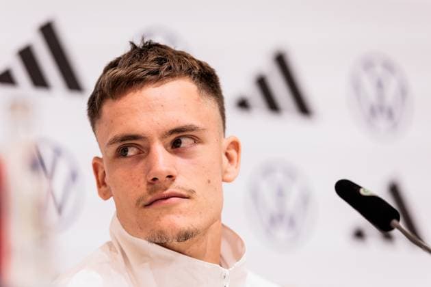 Trainingslager Vorbereitung UEFA EURO 2024 Deutschland; 12.06.2024 Florian Wirtz (Deutschland, 17) Trainingslager Vorbereitung UEFA EURO 2024 Deutschland - Pressekonferenz; HerzoBase, Herzogenaurach am 12.06.2024 Copyright: xBEAUTIFULxSPORTS Wunderlx