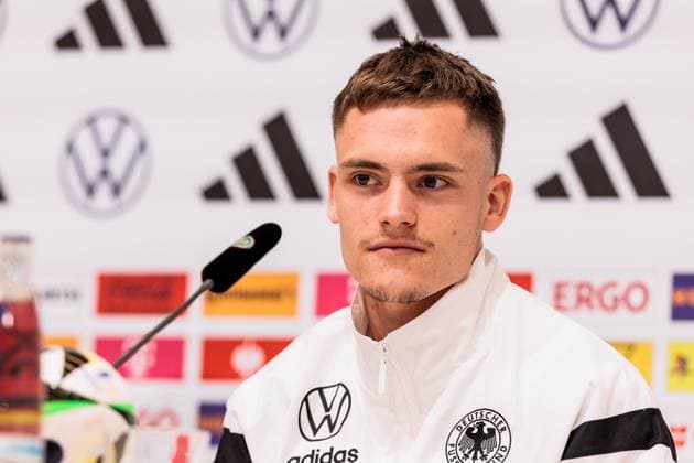 Trainingslager Vorbereitung UEFA EURO 2024 Deutschland; 12.06.2024 Florian Wirtz (Deutschland, 17) Trainingslager Vorbereitung UEFA EURO 2024 Deutschland - Pressekonferenz; HerzoBase, Herzogenaurach am 12.06.2024 Copyright: xBEAUTIFULxSPORTS Wunderlx