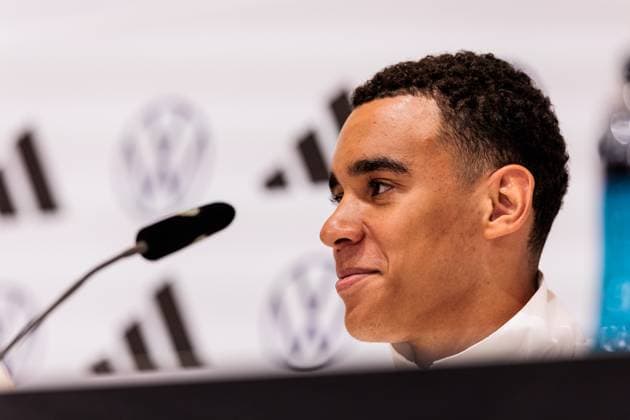 Trainingslager Vorbereitung UEFA EURO 2024 Deutschland; 12.06.2024 Jamal Musiala (Deutschland, 10) Trainingslager Vorbereitung UEFA EURO 2024 Deutschland - Pressekonferenz; HerzoBase, Herzogenaurach am 12.06.2024 Copyright: xBEAUTIFULxSPORTS Wunderlx