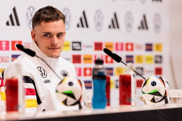 Sport Themen der Woche KW24 Sport Bilder des Tages Trainingslager Vorbereitung UEFA EURO 2024 Deutschland; 12.06.2024 Florian Wirtz (Deutschland, 17) Trainingslager Vorbereitung UEFA EURO 2024 Deutschland - Pressekonferenz; HerzoBase, Herzogenaurach am 12.06.2024 *** Training camp preparation UEFA EURO 2024 Germany 12 06 2024 Florian Wirtz Germany, 17 Training camp preparation UEFA EURO 2024 Germany Press conference HerzoBase, Herzogenaurach on 12 06 2024 Copyright: xBEAUTIFULxSPORTS Wunderlx