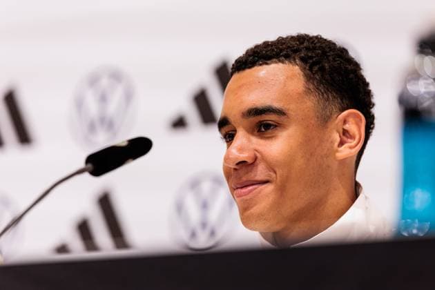 Trainingslager Vorbereitung UEFA EURO 2024 Deutschland; 12.06.2024 Jamal Musiala (Deutschland, 10) Trainingslager Vorbereitung UEFA EURO 2024 Deutschland - Pressekonferenz; HerzoBase, Herzogenaurach am 12.06.2024 Copyright: xBEAUTIFULxSPORTS Wunderlx