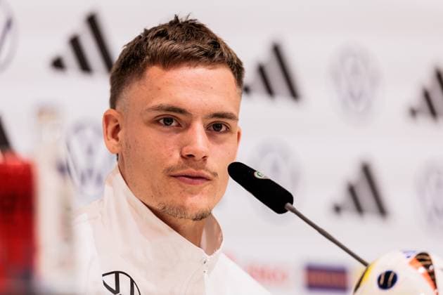 Trainingslager Vorbereitung UEFA EURO 2024 Deutschland; 12.06.2024 Florian Wirtz (Deutschland, 17) Trainingslager Vorbereitung UEFA EURO 2024 Deutschland - Pressekonferenz; HerzoBase, Herzogenaurach am 12.06.2024 Copyright: xBEAUTIFULxSPORTS Wunderlx