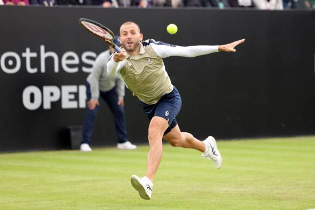 Daniel Evans during a round of 16 match against Henry Searle Rothesay Open Nottingham, Day 3, Tennis, Lexus Nottingham Tennis Centre, Nottingham, UK - 12 June 2024  Copyright: xRyanxBrowne Shutterstockx 14523728dt