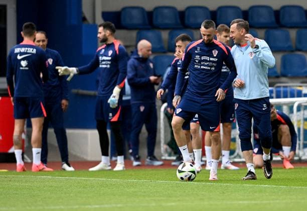 PXL_CRO football team training Croatian national football team during their training in Neuruppin, Germany on 12. June 2024. MarkoxLukunic PIXSELL