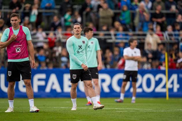 SOCCER - UEFA EURO, EM, Europameisterschaft,Fussball 2024 BERLIN,GERMANY,12.JUN.24 - SOCCER -UEFA EURO 2024, OEFB, Oesterreichischer Fussball-Bund, training. Image shows Marcel Sabitzer (AUT).  GEPAxpictures xJohannesxFriedl