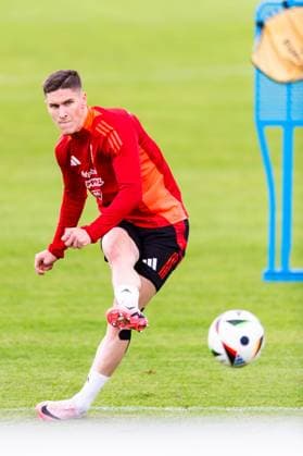 Roland Sallai (20, Ungarn) beim Schuss GER, Oeffentliches Training Ungarische Nationalmannschaft, Fussball, Euro, UEFA, 12.06.2024, GER, Oeffentliches Training Ungarische Nationalmannschaft, Fussball, Euro, UEFA, 12.06.2024 Weiler im Allgaeu Copyright: xEibner-Pressefoto FlorianxWolfx EP_FWF