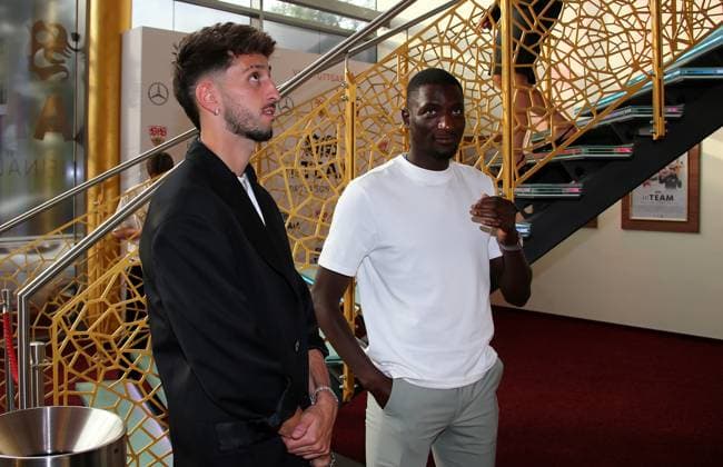 12.06.2024, Deutschland, Leonberg, Fußball Bundesliga, VfB in Team, Filmpremiere Traumpalast Leonberg, 18 Uhr Roter Teppich, 19.30 Talk, dann Film, Atakan Karazor und Serhou Guirassy