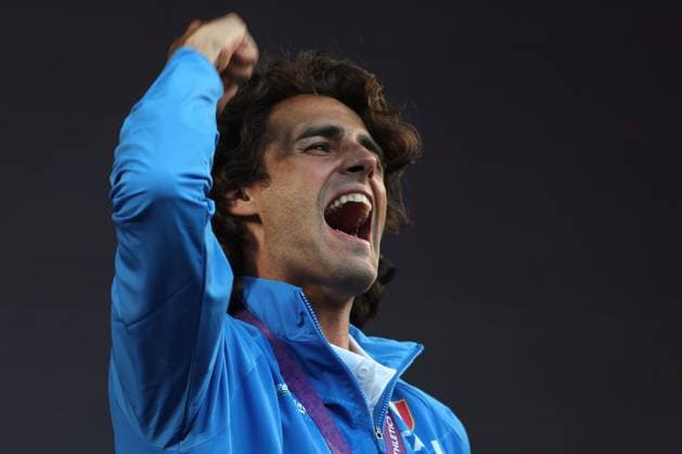 Rome, Italy 12.06.2024: Gianmarco TAMBERI during High Jump Men Medal Ceremony in European Athletics Championships 2024 at Olympic Stadium in Rome  Copyright: xMarcoxIacobucci IPAxSportx xipa-x xx IPA_47062281 IPA_Agency_IPA47062281_20240612