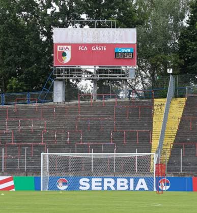 EM 2024: Nationalmannschaft Serbien, öffentliches Training, Rosenau-Stadion Augsburg;