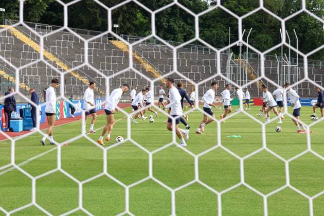 EM 2024: Nationalmannschaft Serbien, öffentliches Training, Rosenau-Stadion Augsburg;