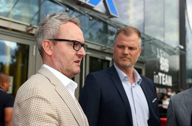 12.06.24 VfB Stuttgart Premierenveranstaltung Dokumentation VfBinTeam als Kinofilm Deutschland, Leonberg, 12.06.2024, Fussball, Bundesliga, VfB Stuttgart, Premierenveranstaltung Dokumentation VfBinTeam als Kinofilm im Traumpalast Kino Leonberg: v.l. Alexander Wehrle, Fabian Wohlgemuth.