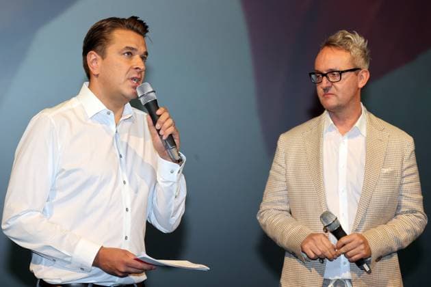 12.06.24 VfB Stuttgart Premierenveranstaltung Dokumentation VfBinTeam als Kinofilm Deutschland, Leonberg, 12.06.2024, Fussball, Bundesliga, VfB Stuttgart, Premierenveranstaltung Dokumentation VfBinTeam als Kinofilm im Traumpalast Kino Leonberg: v.l. Alexander Franke, Alexander Wehrle.