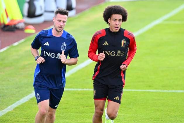 Belgium Media Activities UEFA EURO, EM, Europameisterschaft,Fussball 2024 13 06 2024 FREIBERG AM NECKA, GERMANY - JUNE 13 : Witsel Axel midfielder of Belgium during a training session of the Belgian Red Devils at the UEFA Euro 2024 European Football Championship tournament on June 13, 2024 in Freiberg am Necka, Germany, 13 06 2024 Freiberg am Necka Germany  Copyright: xVincentxKalutx