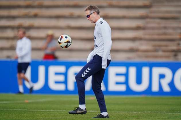Danish coach Kasper Hjulmand during the national team, Nationalteam s training in Freudenstadt, Germany, Thursday, June 13, 2024. Denmark plays its first match on Sunday against Slovenia in the EURO 2024 Group C. (Photo: Liselotte Sabroe Ritzau Scanpix) , Freudenstadt Tyskland Copyright: Ritzau Scanpix LiselottexSabroex spdk20240613-113610-L