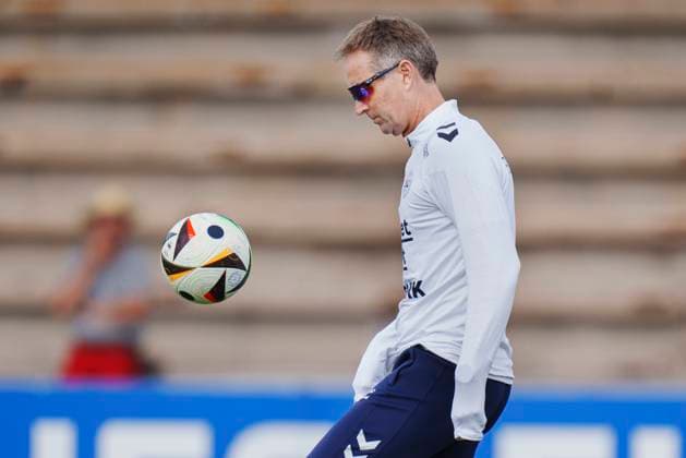 Danish coach Kasper Hjulmand during the national team, Nationalteam s training in Freudenstadt, Germany, Thursday, June 13, 2024. Denmark plays its first match on Sunday against Slovenia in the EURO 2024 Group C. (Photo: Liselotte Sabroe Ritzau Scanpix) , Freudenstadt Tyskland Copyright: Ritzau Scanpix LiselottexSabroex spdk20240613-113757-L