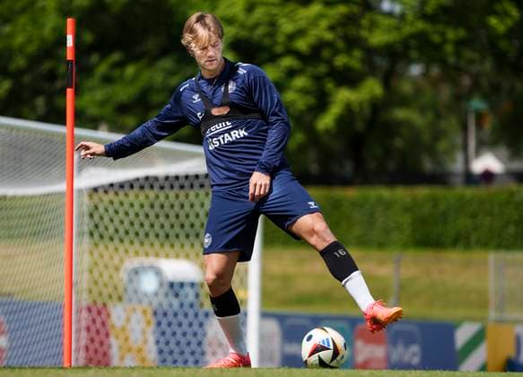 Danish defender Joachim Andersen during the national team, Nationalteam s training in Freudenstadt, Germany, Thursday, June 13, 2024. Denmark plays its first match on Sunday against Slovenia in the EURO 2024 Group C. (Photo: Liselotte Sabroe Ritzau Scanpix) , Freudenstadt Tyskland Copyright: Ritzau Scanpix LiselottexSabroex spdk20240613-120527-L