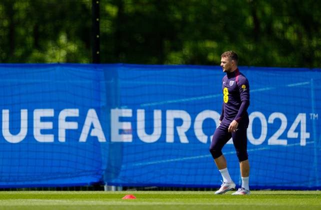 Kieran Trippier of England England Training Session and press conference, PK, Pressekonferenz UEFA European Championship, EM, Europameisterschaft 2024, Group C, Football, Spa & Golf Resort Weimarer Land, Blankenhain, Germany, 13 Jun 2024 EDITORIAL USE ONLY No use with unauthorised audio, video, data, fixture lists, club league logos or live services. Online in-match use limited to 120 images, no video emulation. No use in betting, games or single club league player publications.  Copyright: xDavexShopland Shutterstockx 14523765z