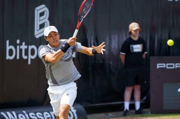 BOSS Open ATP, Tennis Herren 250 2024; Stuttgart, 13.06.2024 Brandon Nakashima (USA, Vereinigte Staaten von Amerika); BOSS Open 2024, ATP 250, Anlage des TC Weissenhof am 13.06.2024, Stuttgart. Copyright: xBEAUTIFULxSPORTSx Pajonkx