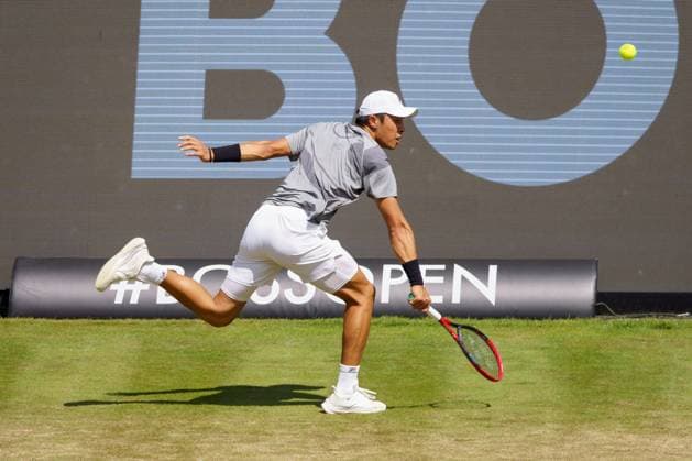 BOSS Open ATP, Tennis Herren 250 2024; Stuttgart, 13.06.2024 Brandon Nakashima (USA, Vereinigte Staaten von Amerika); BOSS Open 2024, ATP 250, Anlage des TC Weissenhof am 13.06.2024, Stuttgart. Copyright: xBEAUTIFULxSPORTSx Pajonkx