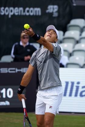 BOSS Open ATP, Tennis Herren 250 2024; Stuttgart, 13.06.2024 Brandon Nakashima (USA, Vereinigte Staaten von Amerika); BOSS Open 2024, ATP 250, Anlage des TC Weissenhof am 13.06.2024, Stuttgart. Copyright: xBEAUTIFULxSPORTSx Pajonkx