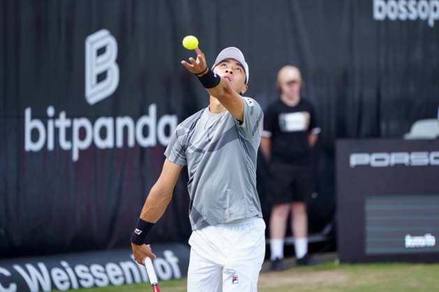 BOSS Open ATP, Tennis Herren 250 2024; Stuttgart, 13.06.2024 Brandon Nakashima (USA, Vereinigte Staaten von Amerika); BOSS Open 2024, ATP 250, Anlage des TC Weissenhof am 13.06.2024, Stuttgart. Copyright: xBEAUTIFULxSPORTSx Pajonkx