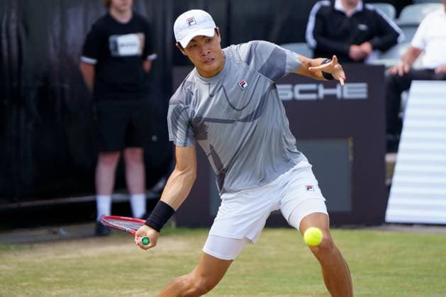BOSS Open ATP, Tennis Herren 250 2024; Stuttgart, 13.06.2024 Brandon Nakashima (USA, Vereinigte Staaten von Amerika); BOSS Open 2024, ATP 250, Anlage des TC Weissenhof am 13.06.2024, Stuttgart. Copyright: xBEAUTIFULxSPORTSx Pajonkx