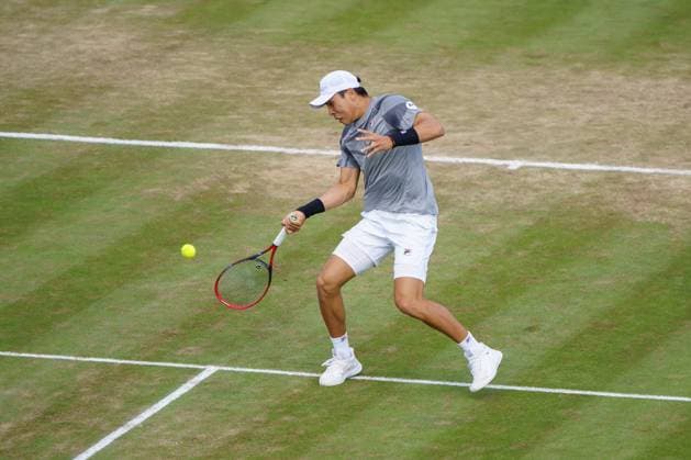 BOSS Open ATP, Tennis Herren 250 2024; Stuttgart, 13.06.2024 Brandon Nakashima (USA, Vereinigte Staaten von Amerika); BOSS Open 2024, ATP 250, Anlage des TC Weissenhof am 13.06.2024, Stuttgart. Copyright: xBEAUTIFULxSPORTSx Pajonkx