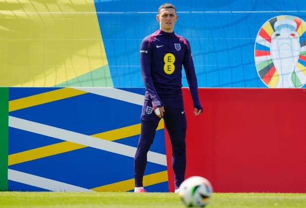Phil Foden of England England Training Session and press conference, PK, Pressekonferenz UEFA European Championship, EM, Europameisterschaft 2024, Group C, Football, Spa & Golf Resort Weimarer Land, Blankenhain, Germany, 13 Jun 2024 EDITORIAL USE ONLY No use with unauthorised audio, video, data, fixture lists, club league logos or live services. Online in-match use limited to 120 images, no video emulation. No use in betting, games or single club league player publications. Copyright: xDavexShopland Shutterstockx 14523765aw