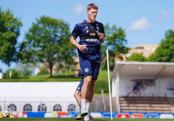 Danish defender Jannik Vestergaard during the national team, Nationalteam s training in Freudenstadt, Germany, Thursday, June 13, 2024. Denmark plays its first match on Sunday against Slovenia in the EURO 2024 Group C. (Photo: Liselotte Sabroe Ritzau Scanpix) , Freudenstadt Tyskland Copyright: Ritzau Scanpix LiselottexSabroex spdk20240613-121134-L