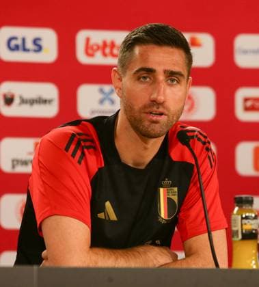 Freiberg , Fußball Nationalmannschaft Belgien Pressekonferenz , Koen Casteels