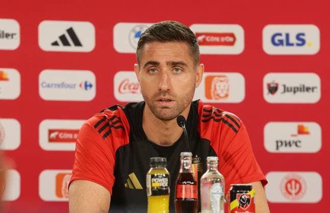 Freiberg , Fußball Nationalmannschaft Belgien Pressekonferenz , Koen Casteels