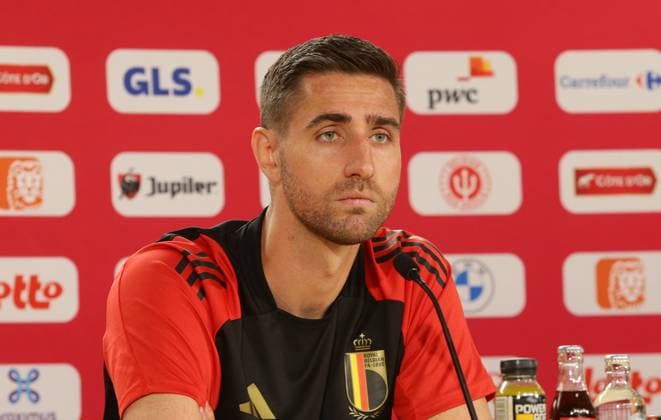 Freiberg , Fußball Nationalmannschaft Belgien Pressekonferenz , Koen Casteels