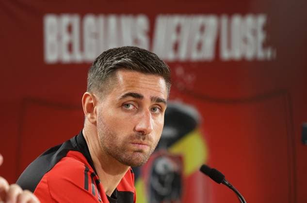 Freiberg , Fußball Nationalmannschaft Belgien Pressekonferenz , Koen Casteels