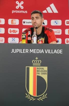 Freiberg , Fußball Nationalmannschaft Belgien Pressekonferenz , Koen Casteels