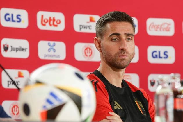 Freiberg , Fußball Nationalmannschaft Belgien Pressekonferenz , Koen Casteels