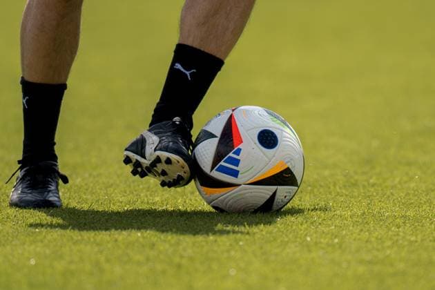 EURO 2024, Nationalteam Österreich, Training SOCCER - UEFA EURO, EM, Europameisterschaft,Fussball 2024 BERLIN,GERMANY,13.JUN.24 - SOCCER -UEFA EURO 2024, OEFB, Oesterreichischer Fussball-Bund, training. Image shows a feature with a ball. GEPAxpictures xJohannesxFriedl