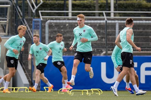 EURO 2024, Nationalteam Österreich, Training SOCCER - UEFA EURO, EM, Europameisterschaft,Fussball 2024 BERLIN,GERMANY,13.JUN.24 - SOCCER -UEFA EURO 2024, OEFB, Oesterreichischer Fussball-Bund, training. Image shows Philipp Lienhart (AUT). GEPAxpictures xJohannesxFriedl