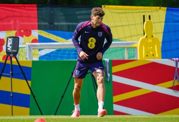 John Stones of England England Training Session and press conference, PK, Pressekonferenz UEFA European Championship, EM, Europameisterschaft 2024, Group C, Football, Spa & Golf Resort Weimarer Land, Blankenhain, Germany, 13 Jun 2024 EDITORIAL USE ONLY No use with unauthorised audio, video, data, fixture lists, club league logos or live services. Online in-match use limited to 120 images, no video emulation. No use in betting, games or single club league player publications. Copyright: xDavexShopland Shutterstockx 14523765bw
