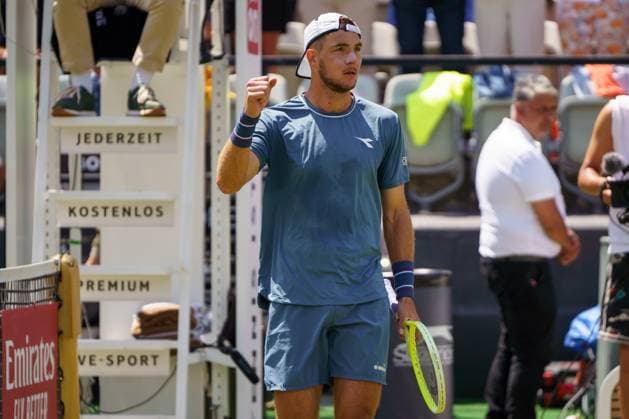 BOSS Open ATP, Tennis Herren 250 2024; Stuttgart, 13.06.2024 Jan-Lennard Struff (GER, Deutschland) jubelt über seinen Sieg; BOSS Open 2024, ATP 250, Anlage des TC Weissenhof am 13.06.2024, Stuttgart. Copyright: xBEAUTIFULxSPORTSx Pajonkx