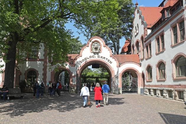 UEFA EURO, EM, Europameisterschaft,Fussball 2024: Robben-Orakel im Zoo Leipzig, 13.06.24 Haupteingang zu Zoo Leipzig, Eingangsportal. Robben-Orakel im Zoo Leipzig vor dem Eröffnungsspiel Deutschland gegen Schottland, 13.06.24. Copyright: xBEAUTIFULxSPORTS JanxKaeferx