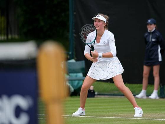 13th June 2024; Lexus Nottingham Tennis Centre, Nottingham, England; Rothesay Nottingham Open, Day 4; Magdalena Frech waits for the serve from Tatjana Maria, womens singles  ActionPlus12653888 PaulxBonser