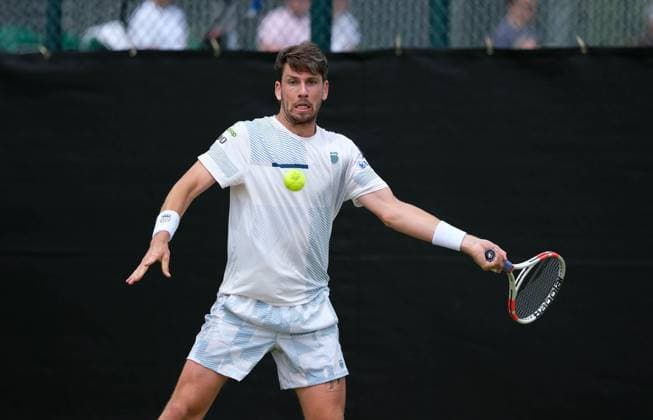 13th June 2024; Lexus Nottingham Tennis Centre, Nottingham, England; Rothesay Nottingham Open, Day 4; Cameron Norrie plays a forehand shot to Jack Pinnington Jones, mens singles  ActionPlus12653898 PaulxBonser