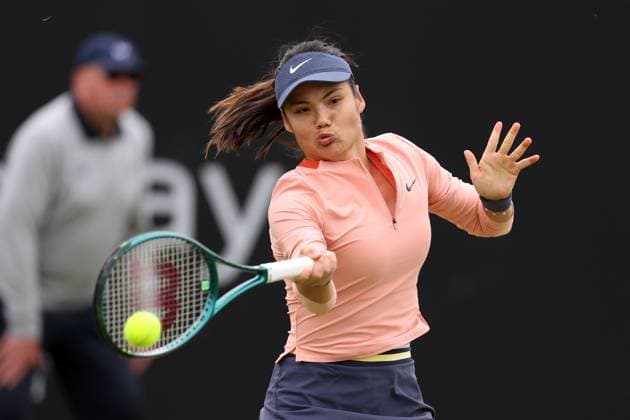 Emma Raducanu during a round of 16 match against Daria Snigur. Rothesay Open Nottingham, Day 4, Tennis, Lexus Nottingham Tennis Centre, Nottingham, UK - 13 June 2024  Copyright: xRyanxBrowne Shutterstockx 14523730al