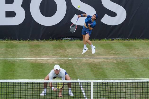 BOSS Open ATP, Tennis Herren 250 2024; Stuttgart, 13.06.2024 Julian Cash (GBR, Großbritannien), Robert Galloway (USA, Vereinigte Staaten von Amerika); BOSS Open 2024, ATP 250, Anlage des TC Weissenhof am 13.06.2024, Stuttgart. Copyright: xBEAUTIFULxSPORTSx Pajonkx