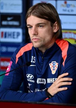 PXL_CRO football press Croatian national team, Nationalteam player Borna Sosa during press conference, PK, Pressekonferenz in Neuruppin, Germany on 13. June 2024. MarkoxLukunic PIXSELL